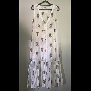 SOLD Lucky brand white prairie dress with pockets